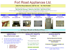 Tablet Screenshot of fortroadappliances.com